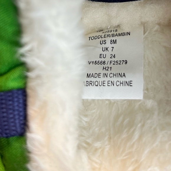 Lands End Toddler Faux Fur Lined Slip On Booties Size 8M Multi Colored NWOT - Picture 9 of 9